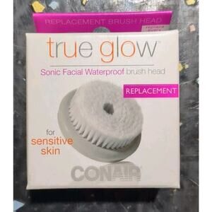 True Glow by Conair Sonic Facial Brush Replacement Brush Head For Sensitive Skin